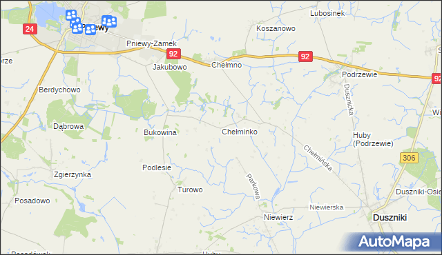 mapa Chełminko, Chełminko na mapie Targeo