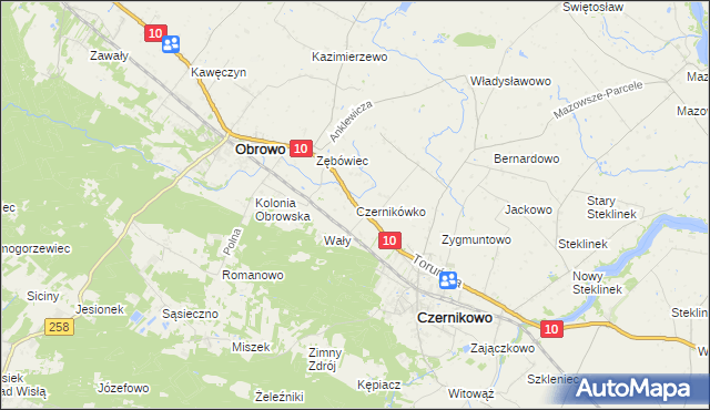 mapa Czernikówko, Czernikówko na mapie Targeo