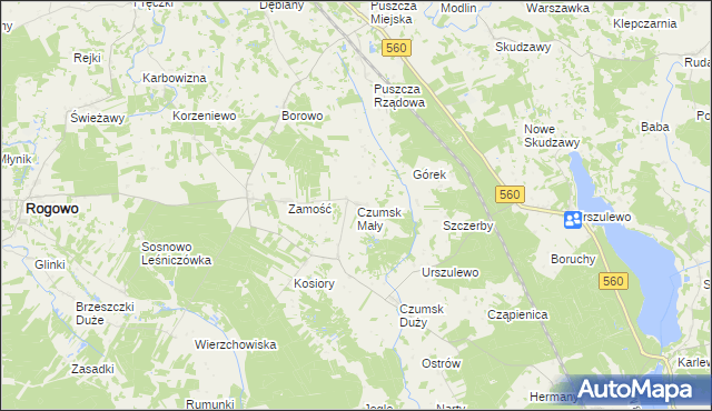 mapa Czumsk Mały, Czumsk Mały na mapie Targeo