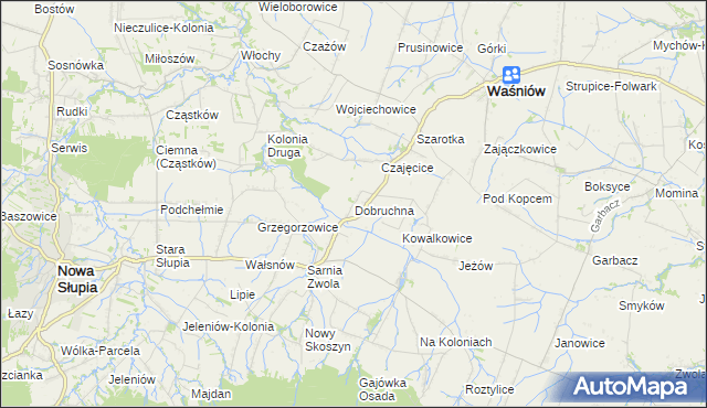 mapa Dobruchna, Dobruchna na mapie Targeo