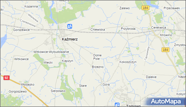mapa Dolne Pole gmina Kaźmierz, Dolne Pole gmina Kaźmierz na mapie Targeo