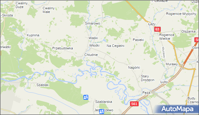 mapa Drożęcin-Lubiejewo, Drożęcin-Lubiejewo na mapie Targeo