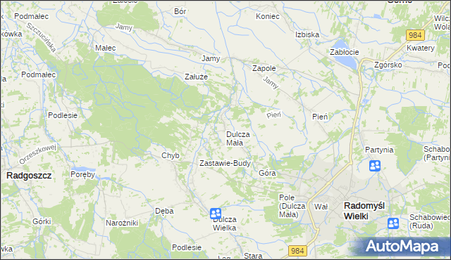 mapa Dulcza Mała, Dulcza Mała na mapie Targeo