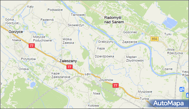 mapa Dzierdziówka, Dzierdziówka na mapie Targeo