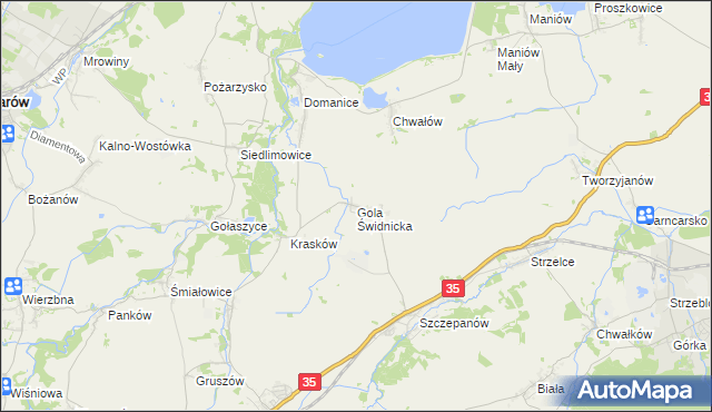 mapa Gola Świdnicka, Gola Świdnicka na mapie Targeo