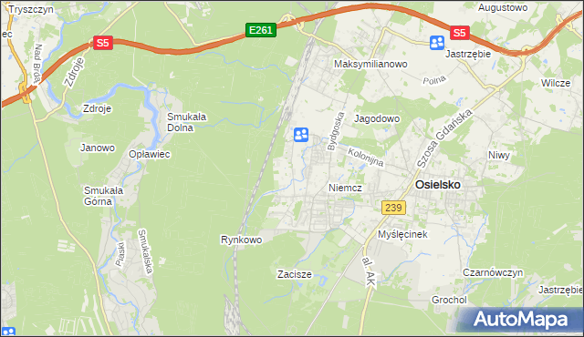 mapa Jagodowo Leśniczówka, Jagodowo Leśniczówka na mapie Targeo