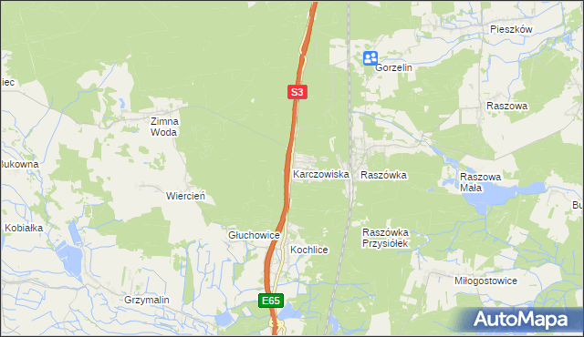 mapa Karczowiska, Karczowiska na mapie Targeo