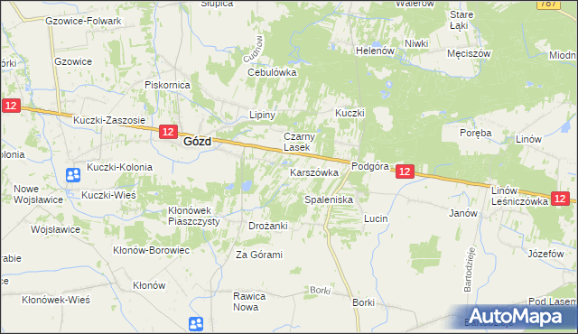 mapa Karszówka, Karszówka na mapie Targeo