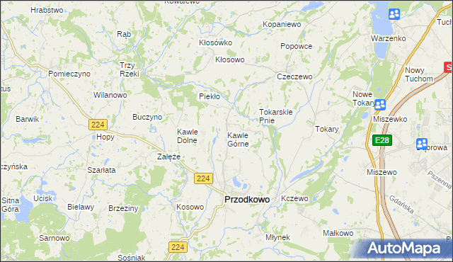 mapa Kawle Górne, Kawle Górne na mapie Targeo