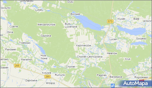 mapa Kazimierzów gmina Gostynin, Kazimierzów gmina Gostynin na mapie Targeo