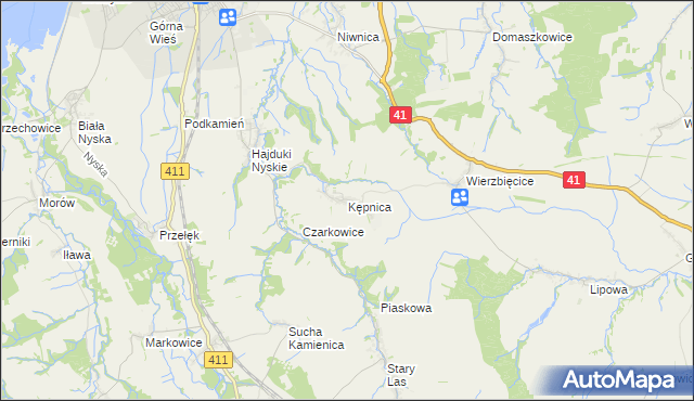 mapa Kępnica, Kępnica na mapie Targeo