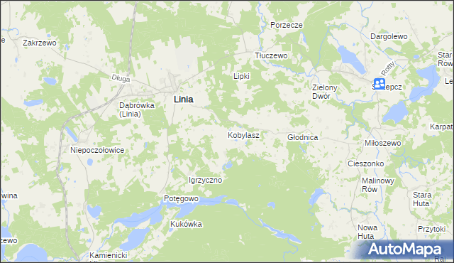 mapa Kobylasz, Kobylasz na mapie Targeo