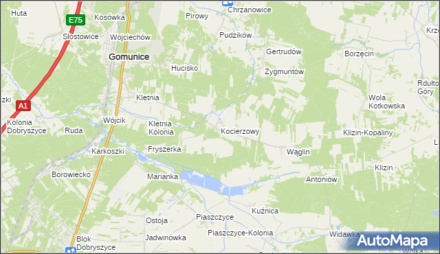 mapa Kocierzowy, Kocierzowy na mapie Targeo