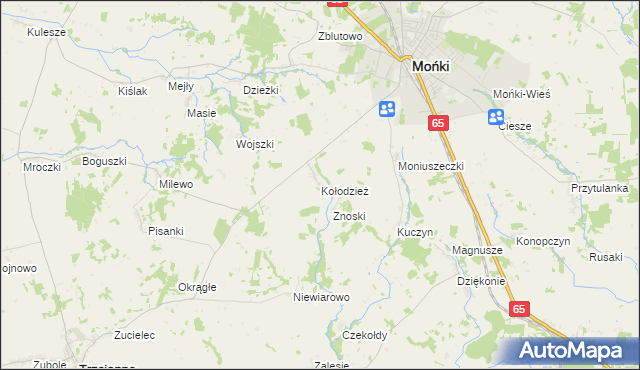 mapa Kołodzież, Kołodzież na mapie Targeo