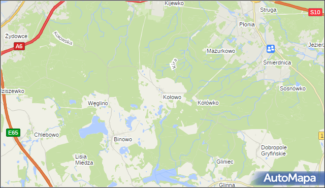 mapa Kołowo, Kołowo na mapie Targeo