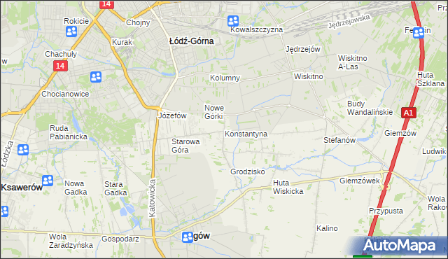 mapa Konstantyna, Konstantyna na mapie Targeo