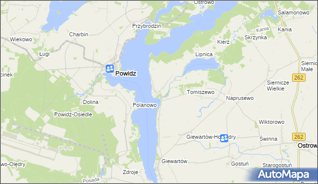 mapa Kosewo gmina Ostrowite, Kosewo gmina Ostrowite na mapie Targeo