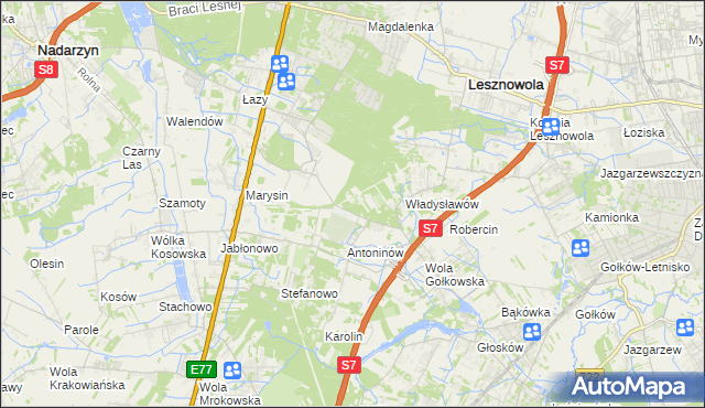 mapa Kuleszówka, Kuleszówka na mapie Targeo