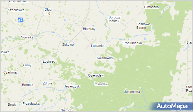 mapa Kwasówka gmina Janów, Kwasówka gmina Janów na mapie Targeo