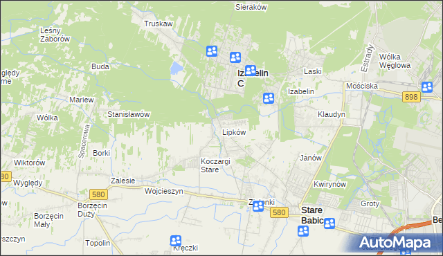 mapa Lipków, Lipków na mapie Targeo