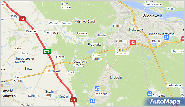 mapa Łuba Druga, Łuba Druga na mapie Targeo