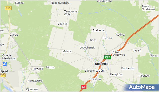 mapa Lubochenek, Lubochenek na mapie Targeo