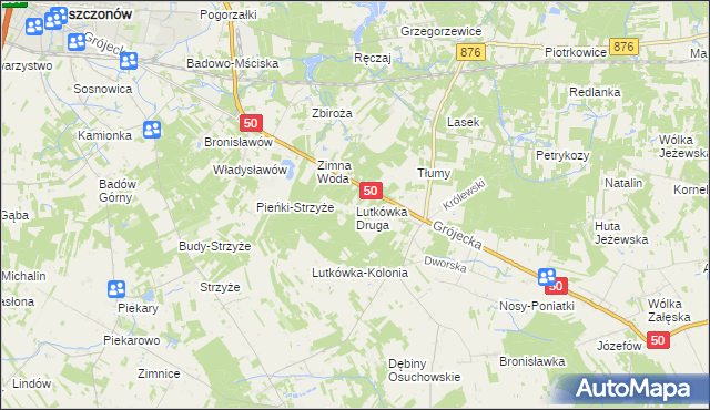 mapa Lutkówka Druga, Lutkówka Druga na mapie Targeo