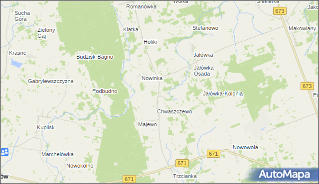 mapa Majewo Kościelne, Majewo Kościelne na mapie Targeo