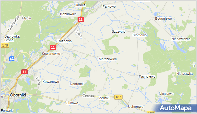 mapa Marszewiec, Marszewiec na mapie Targeo