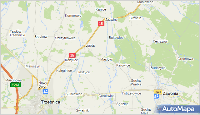 mapa Masłów, Masłów na mapie Targeo