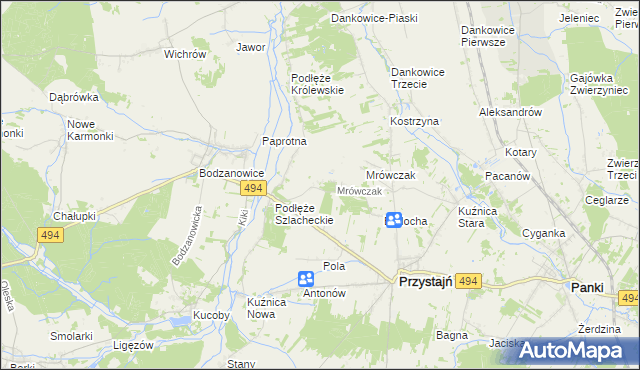 mapa Michalinów, Michalinów na mapie Targeo