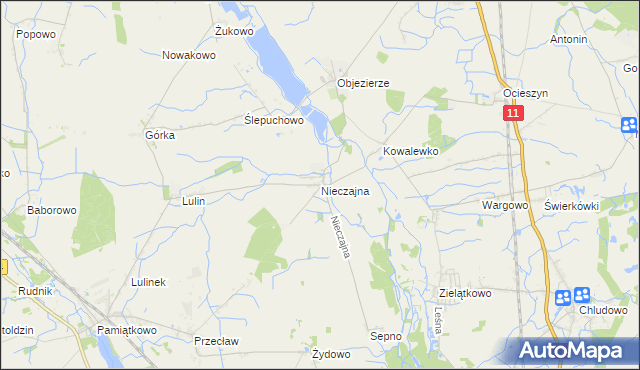 mapa Nieczajna, Nieczajna na mapie Targeo