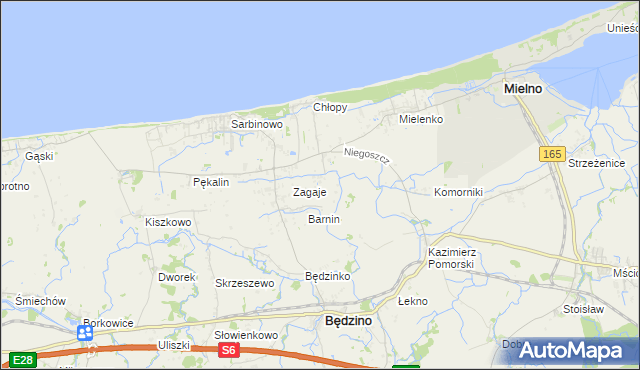 mapa Niegoszcz, Niegoszcz na mapie Targeo