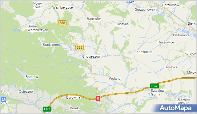 mapa Niwa gmina Szczytna, Niwa gmina Szczytna na mapie Targeo