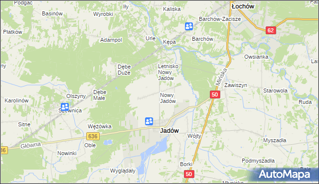 mapa Nowy Jadów, Nowy Jadów na mapie Targeo