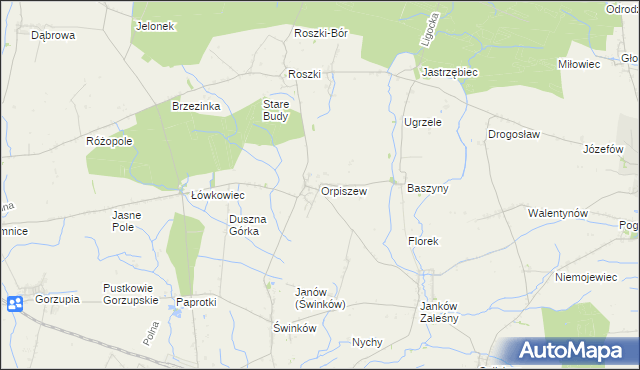 mapa Orpiszew, Orpiszew na mapie Targeo