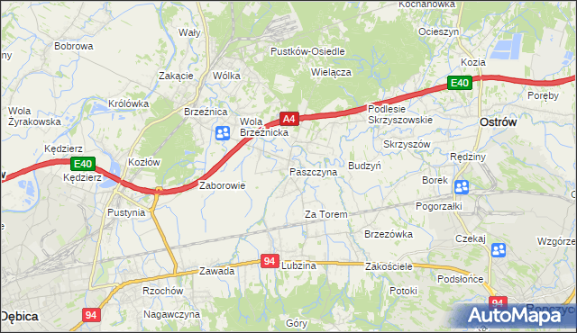mapa Paszczyna, Paszczyna na mapie Targeo