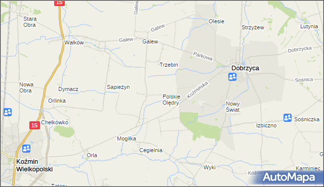 mapa Polskie Olędry, Polskie Olędry na mapie Targeo