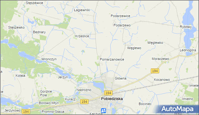 mapa Pomarzanowice, Pomarzanowice na mapie Targeo