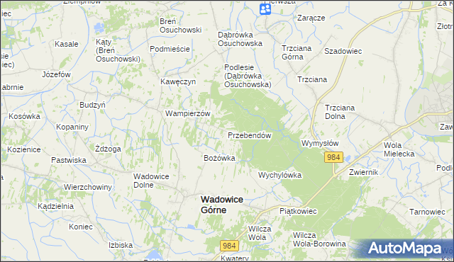 mapa Przebendów, Przebendów na mapie Targeo