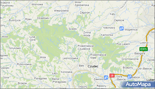 mapa Przedmieście Czudeckie, Przedmieście Czudeckie na mapie Targeo