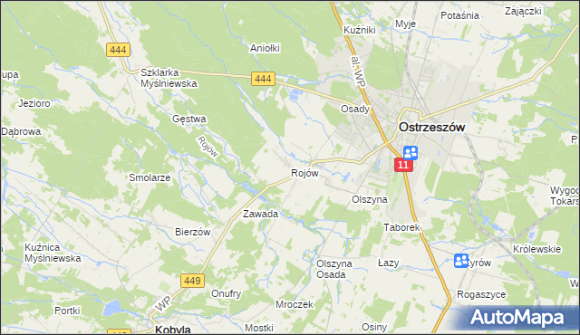 mapa Rojów, Rojów na mapie Targeo