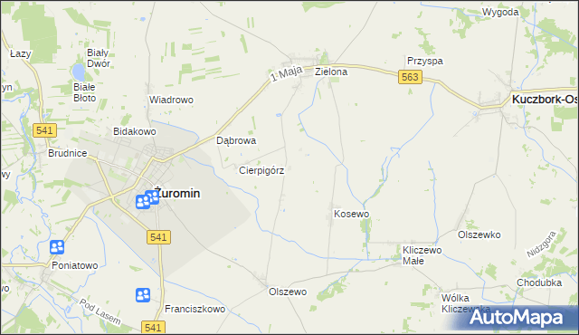 mapa Sadowo gmina Żuromin, Sadowo gmina Żuromin na mapie Targeo