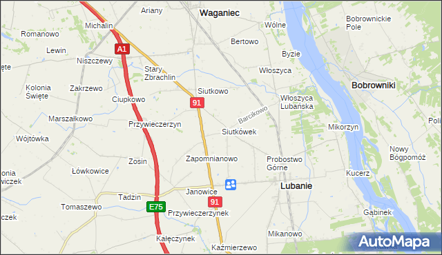 mapa Siutkówek, Siutkówek na mapie Targeo