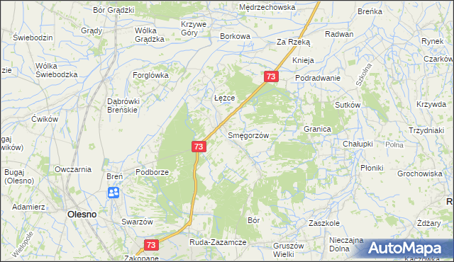 mapa Smęgorzów, Smęgorzów na mapie Targeo