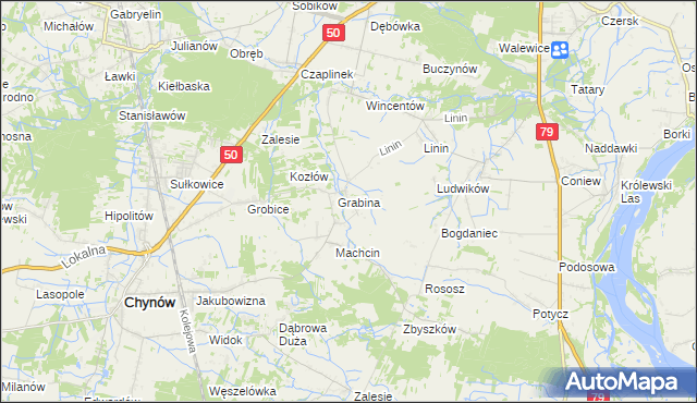 mapa Staniszewice, Staniszewice na mapie Targeo