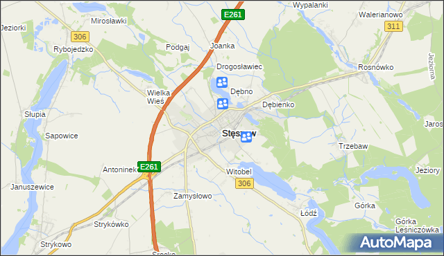 mapa Stęszew, Stęszew na mapie Targeo