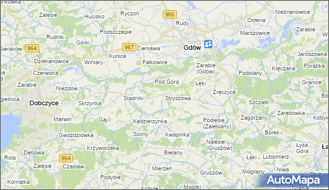 mapa Stryszowa, Stryszowa na mapie Targeo