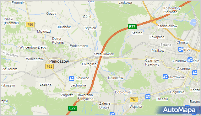 mapa Szczukowskie Górki, Szczukowskie Górki na mapie Targeo