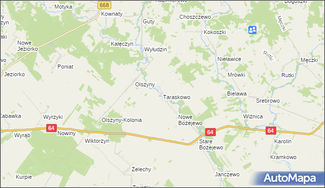 mapa Taraskowo, Taraskowo na mapie Targeo